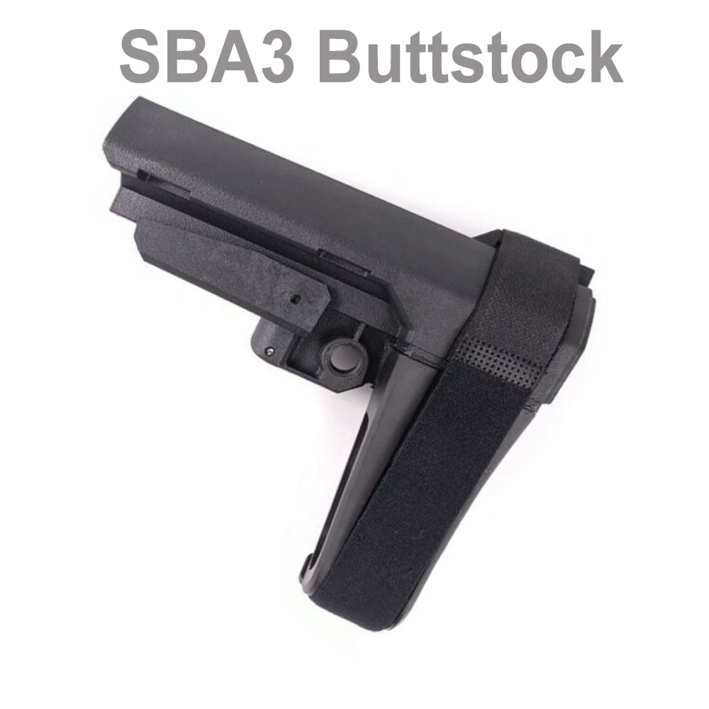 SBA3 Nylon Stock Buttstock Pistol M4 AR15 HK416 airsoft
